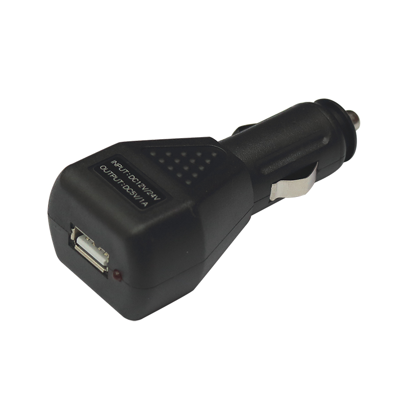 Adapter-punjac aut. upalj-USB, 12/24v, crna